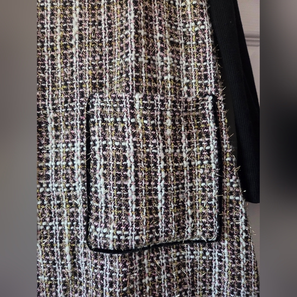 Girls Biscotti Black Tweed Dress Size 8 - Picture 3 of 7